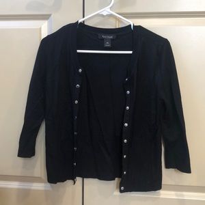 Like New WHBM button up black sweater - XS